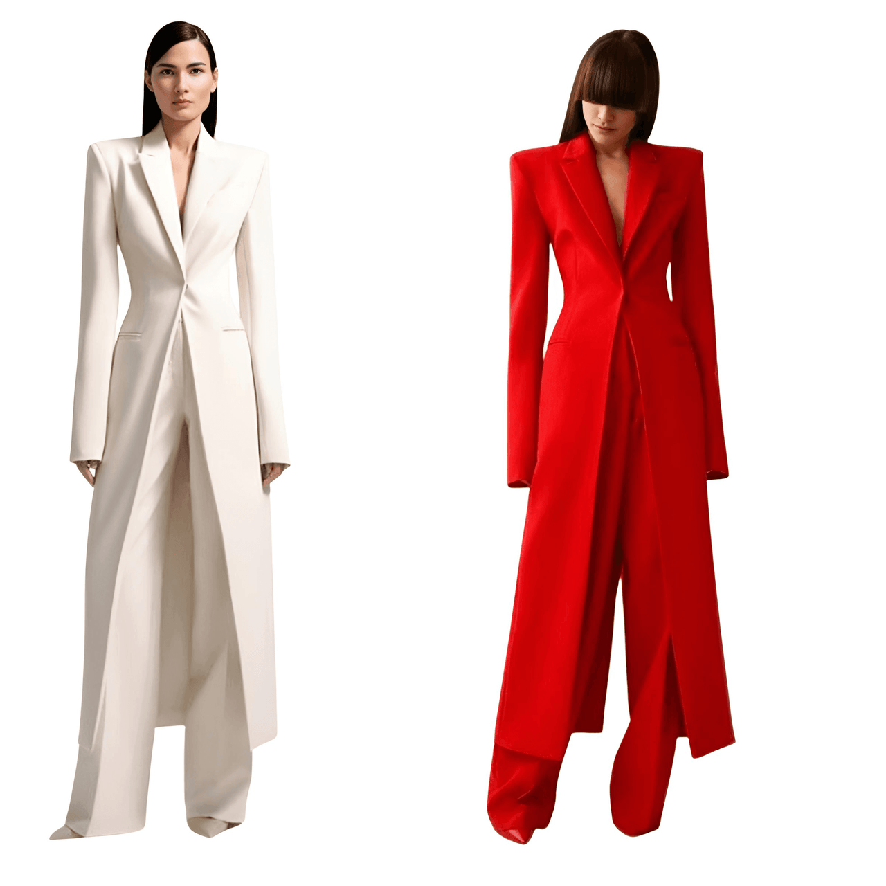 Formal Women's Pant Suit Set -, Pant Suits , Drestiny , 10, 12, 14, 14W, 16, 16W, 18W, 2, 20W, 22W, 24M, 26W, 4, 6, 8, Australia, Blazers, Canada, Dress Pants, Jackets, Long Sleeves, New Zealand, Off White, Pant Sets, Pant Suits, Red, Sets, United Kingdom, United States, White , Drestiny , www.shopdrestiny.com