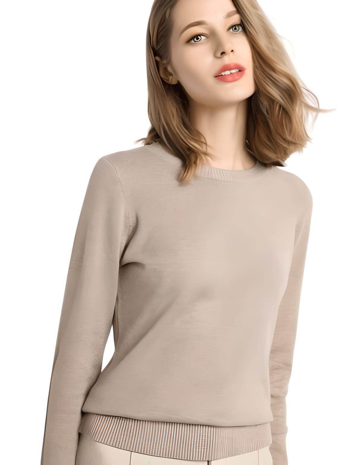 Women's Long Sleeve Knit Sweater -, Sweaters , Drestiny , Australia, Beige, Black, Blue, Canada, Dark Green, Dark Red, Khaki, L, Light Blue, Light Grey, M, New Zealand, Pink, Pullovers, Purple, Red, S, Sweaters, United Kingdom, United States, White, XL, XXL, Yellow , Drestiny , www.shopdrestiny.com