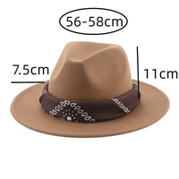 Thumbnail for Fedora Hat With Decorative Bandana -, Hats , Drestiny , Army Green, Australia, Beige, Black, Blue, Boys, Brown, Camel, Canada, Dark Blue, Dark Green, Dark Grey, Dark Orange, Deep Pink, Fruit Green, Gender_Men, Gender_Women, Girls, Green, Grey, Hats, Lavender, Light Blue, Light Brown, Light Green, Light Pink, New Zealand, Orange, Peach Pink, Pink, Purple, Red, Sky Blue, United Kingdom, United States, White, Wine Red, Yellow , Drestiny , www.shopdrestiny.com