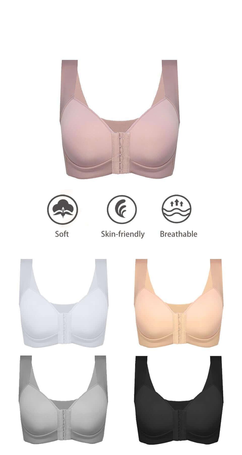 Front Fastening Bra - Wire Free! -, Bras , Drestiny , Black, Bras, Gender_Women, Grey, Pink, Purple, United Kingdom, United States, White , Drestiny , www.shopdrestiny.com