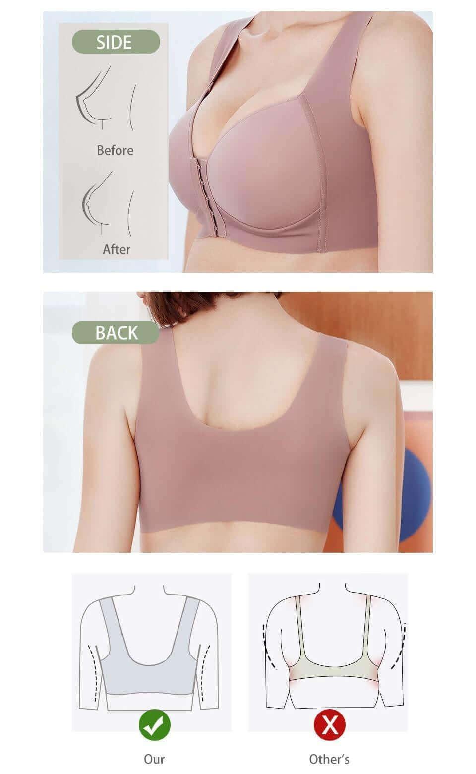 Front Fastening Bra - Wire Free! -, Bras , Drestiny , Black, Bras, Gender_Women, Grey, Pink, Purple, United Kingdom, United States, White , Drestiny , www.shopdrestiny.com