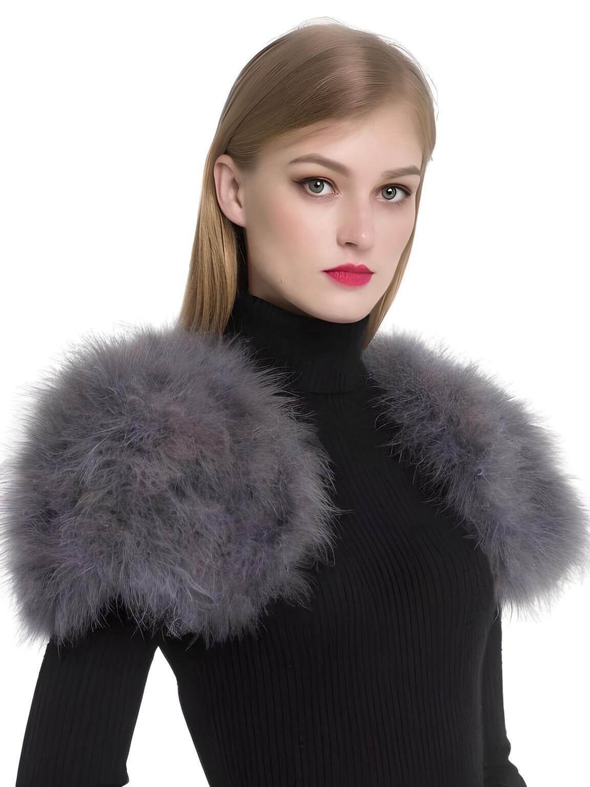 Genuine Ostrich Feather Fur Shawl Shrugs For Women -, Shrug , Drestiny , Australia, biege, Black, Canada, Deep Pink, FR, Grey, Light Blue, Navy, New Zealand, pale pink, Scarves, Shawls, Shrugs, United Kingdom, United States, White, Wine Red , Drestiny , www.shopdrestiny.com