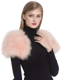 Thumbnail for Genuine Ostrich Feather Fur Shawl Shrugs For Women -, Shrug , Drestiny , Australia, biege, Black, Canada, Deep Pink, FR, Grey, Light Blue, Navy, New Zealand, pale pink, Scarves, Shawls, Shrugs, United Kingdom, United States, White, Wine Red , Drestiny , www.shopdrestiny.com