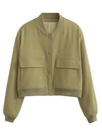 Thumbnail for Large Pocket Bomber Jacket Women's - In 9 Colors! -, Bomber Jacket , Drestiny , Australia, Black, Blue, Bomber Jackets, Dark Blue, Dark Olive Green, Green, Grey, Jackets, Khaki, L, M, New Zealand, Off White, Olive Green, Pink, S, United Kingdom, United States , Drestiny , www.shopdrestiny.com