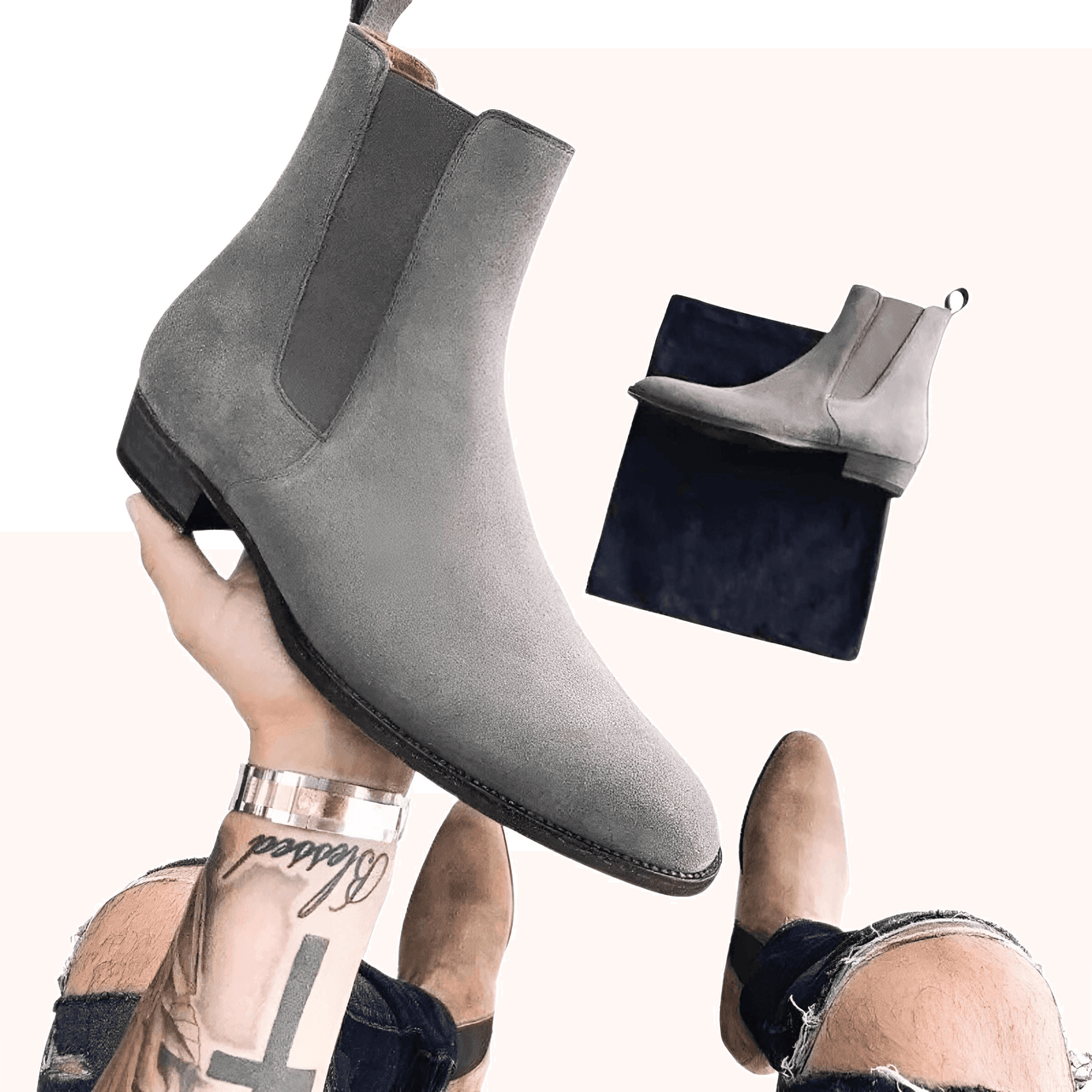 Grey Chelsea Boots for Men -, Boots , Drestiny , Ankle Boots, Australia, Boots, Canada, Grey, New Zealand, United Kingdom, United States , Drestiny , www.shopdrestiny.com