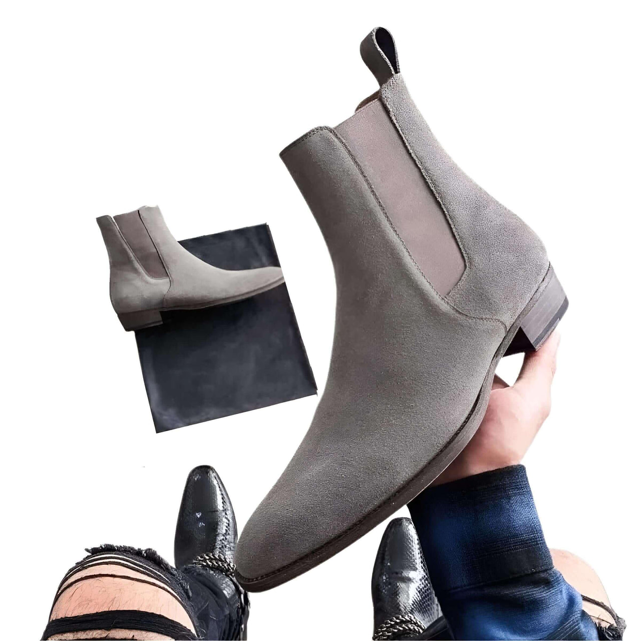 Grey Chelsea Boots for Men -, Boots , Drestiny , Ankle Boots, Australia, Boots, Canada, Grey, New Zealand, United Kingdom, United States , Drestiny , www.shopdrestiny.com