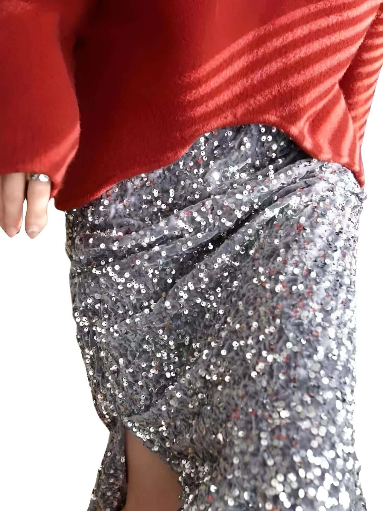 High Waist Midi Sequined Skirts For Women -, Skirts , Drestiny , Australia, Black, Grey, L, M, New Zealand, Pink, S, Silver, Skirts, United Kingdom, United States, XL , Drestiny , www.shopdrestiny.com