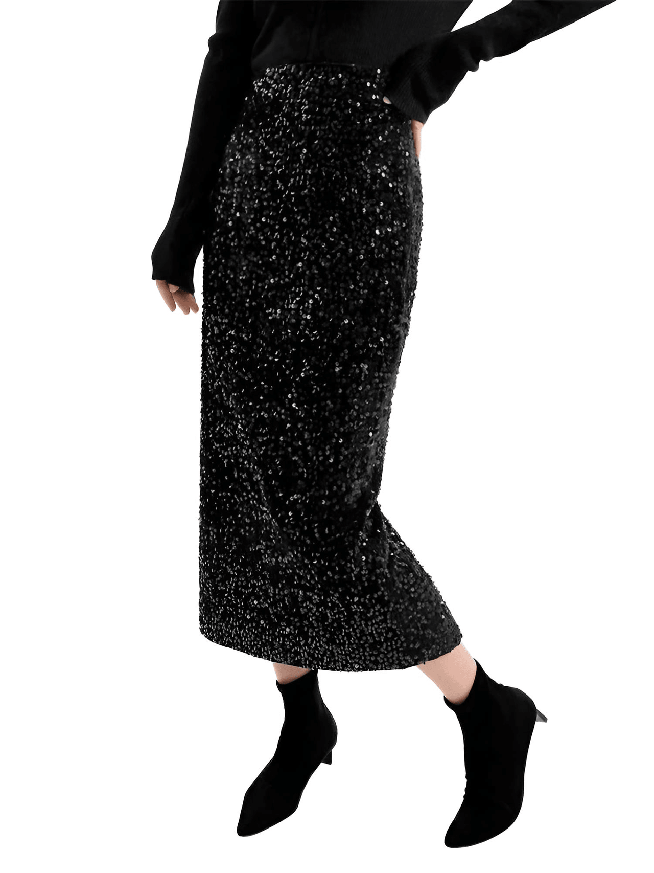 High Waist Midi Sequined Skirts For Women -, Skirts , Drestiny , Australia, Black, Grey, L, M, New Zealand, Pink, S, Silver, Skirts, United Kingdom, United States, XL , Drestiny , www.shopdrestiny.com