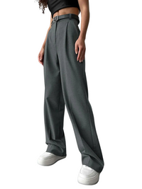 Thumbnail for Classic Formal Women's Straight Leg Pants Spring and Summer Versatile Casual Wear Loose Fit Office Wide Leg Pants, Drestiny, Grey, Apricot, Black, S, M, L, 4, 6, 8, 10, Casual Pants, Dress Pants, United States, USA, Canada, Australia, New Zealand, United Kingdom, UK, best women's straight leg pants, black women's straight leg pants, women's straight leg pants dressy, shopdrestiny.com