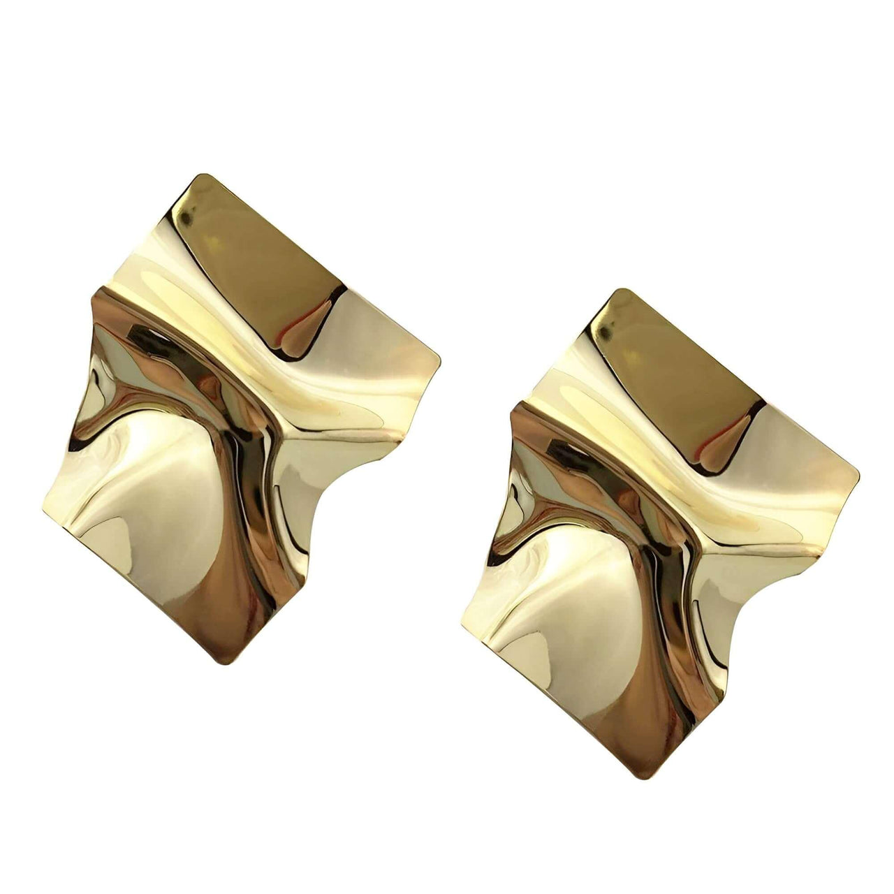 Irregular Metal Statement Stud Earrings -, Earrings , Drestiny , Australia, Canada, Earrings, FR, Gender_Women, Gold, New Zealand, Silver, United Kingdom, United States , Drestiny , www.shopdrestiny.com