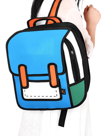 Thumbnail for Jump Style Cartoon Backpack -, Backpacks , Drestiny , Australia, Backpacks, Blue, Green, Hot Pink, New Zealand, Orange, Pink, Purple, Red, United Kingdom, United States, White , Drestiny , www.shopdrestiny.com