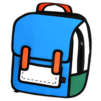 Thumbnail for Jump Style Cartoon Backpack -, Backpacks , Drestiny , Australia, Backpacks, Blue, Green, Hot Pink, New Zealand, Orange, Pink, Purple, Red, United Kingdom, United States, White , Drestiny , www.shopdrestiny.com