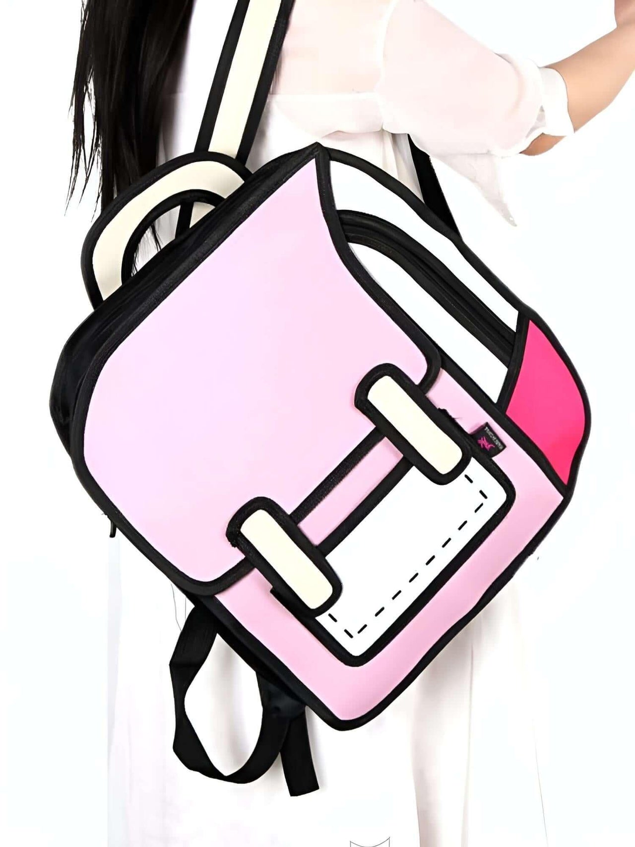 Jump Style Cartoon Backpack -, Backpacks , Drestiny , Australia, Backpacks, Blue, Green, Hot Pink, New Zealand, Orange, Pink, Purple, Red, United Kingdom, United States, White , Drestiny , www.shopdrestiny.com