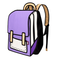 Thumbnail for Jump Style Cartoon Backpack -, Backpacks , Drestiny , Australia, Backpacks, Blue, Green, Hot Pink, New Zealand, Orange, Pink, Purple, Red, United Kingdom, United States, White , Drestiny , www.shopdrestiny.com