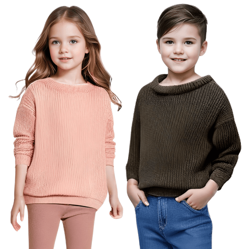 Kid's Knit Pullover Sweater - In 15 Colors! -, Sweaters , Drestiny , 12M, 18M, 24M, 3T, 4T, 5T, Army Green, Australia, Beige, Black, Blue, Boys, Brown, Canada, Dark Khaki, Dark Red, Girls, Green, Grey, Khaki, Light Green, Light Purple, New Zealand, Pink, Pullovers, Purple, Sky Blue, Sweaters, TD, United Kingdom, United States, White, Yellow , Drestiny , www.shopdrestiny.com