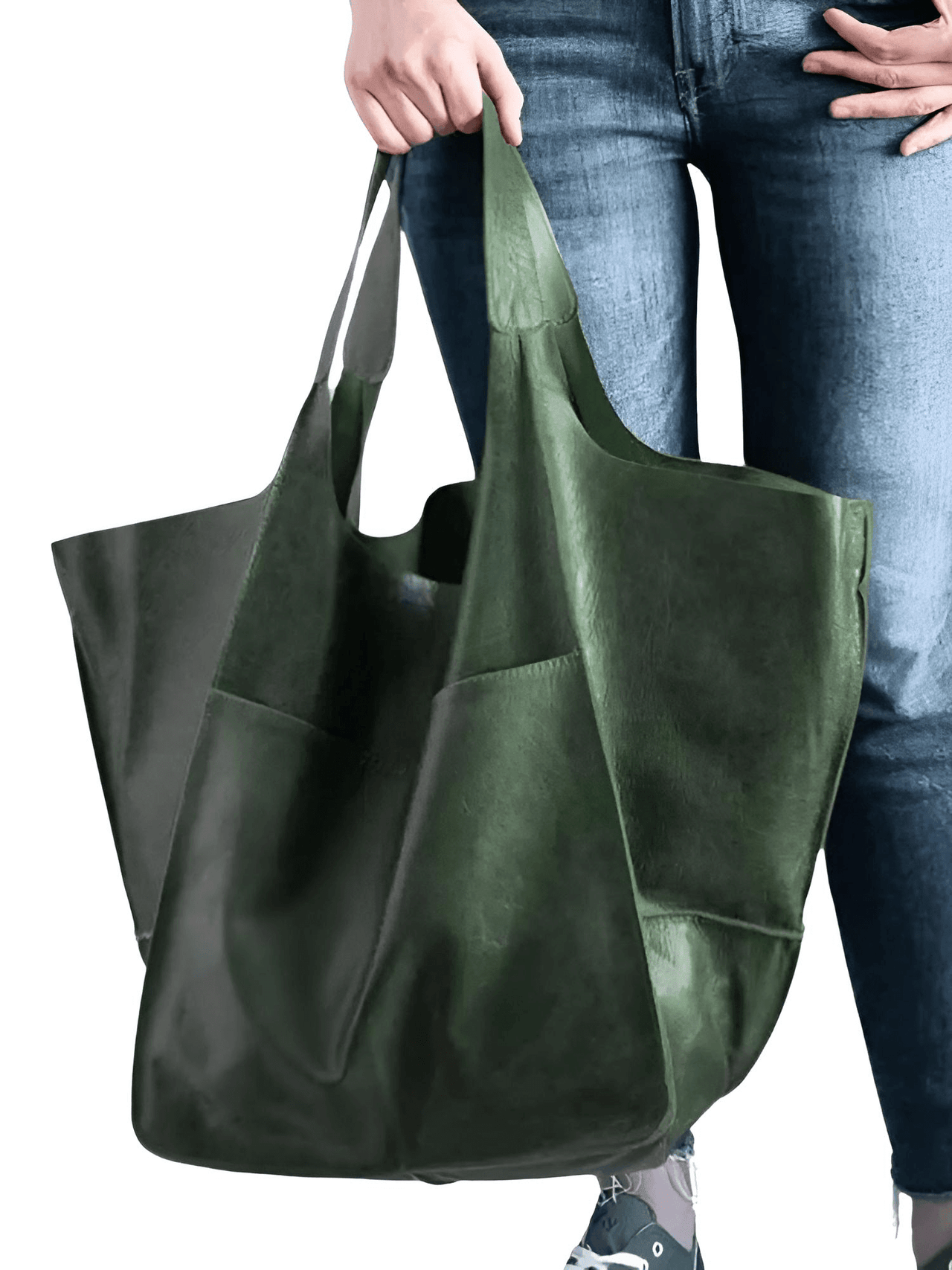 Large Leather Tote Bag -, Tote Bag , Drestiny , Australia, Black, Brown, Coffee, Green, Handbags, New Zealand, Purses, Totes, United Kingdom, United States, Yellow , Drestiny , www.shopdrestiny.com