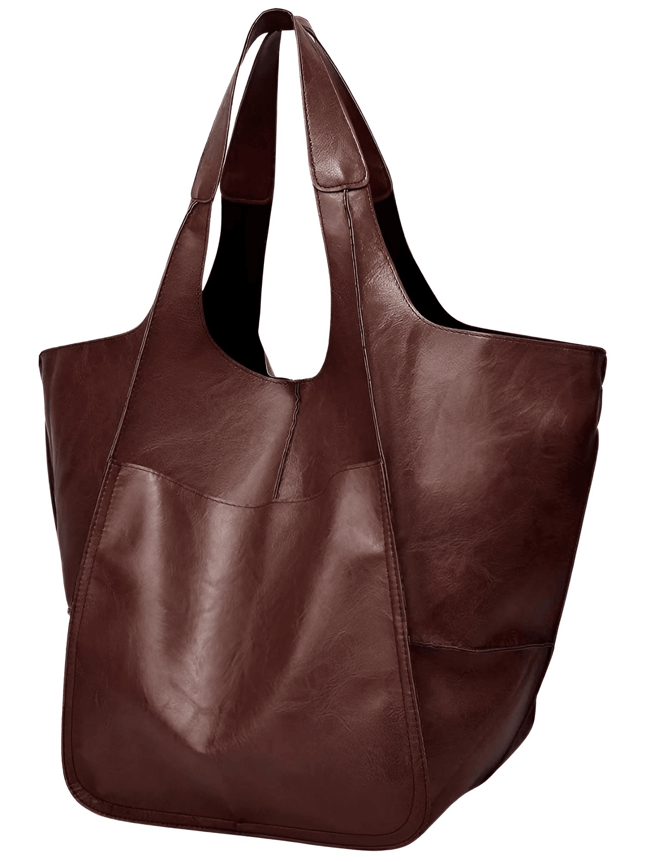 Large Leather Tote Bag -, Tote Bag , Drestiny , Australia, Black, Brown, Coffee, Green, Handbags, New Zealand, Purses, Totes, United Kingdom, United States, Yellow , Drestiny , www.shopdrestiny.com