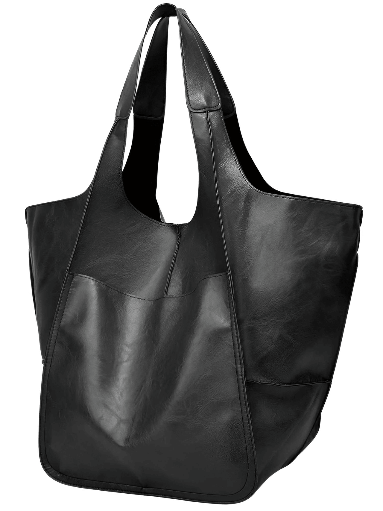 Large Leather Tote Bag -, Tote Bag , Drestiny , Australia, Black, Brown, Coffee, Green, Handbags, New Zealand, Purses, Totes, United Kingdom, United States, Yellow , Drestiny , www.shopdrestiny.com