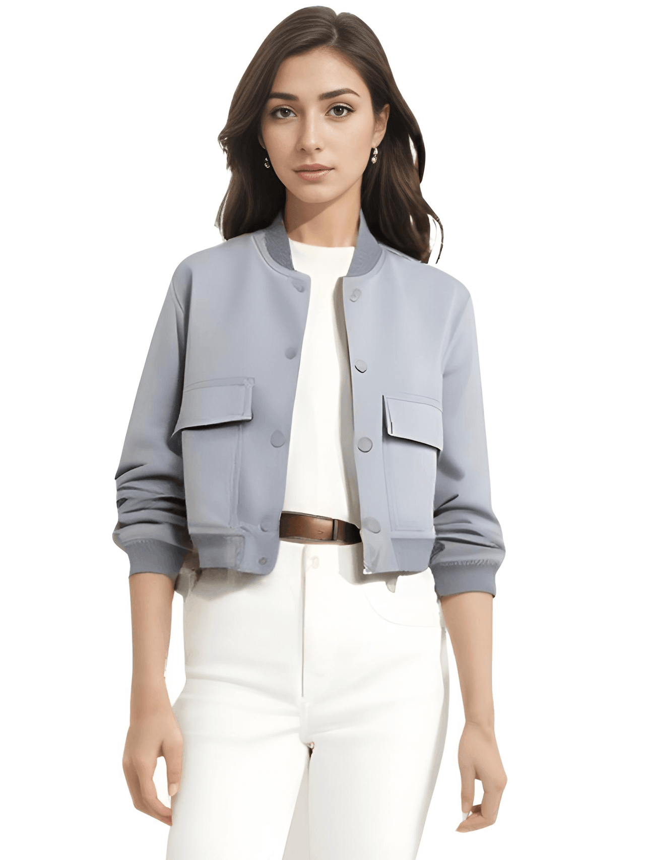 Large Pocket Bomber Jacket Women's - In 9 Colors! -, Bomber Jacket , Drestiny , Australia, Black, Blue, Bomber Jackets, Dark Blue, Dark Olive Green, Green, Grey, Jackets, Khaki, L, M, New Zealand, Off White, Olive Green, Pink, S, United Kingdom, United States , Drestiny , www.shopdrestiny.com