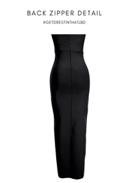 Thumbnail for Women's Black Runway Fashion Bandage Dress With Chains -, Dress , Drestiny , Australia, Black, Canada, FR, L, M, Maxi Dresses, Midi Dresses, New Zealand, S, Sleeveless, Strapless, United Kingdom , Drestiny , www.shopdrestiny.com