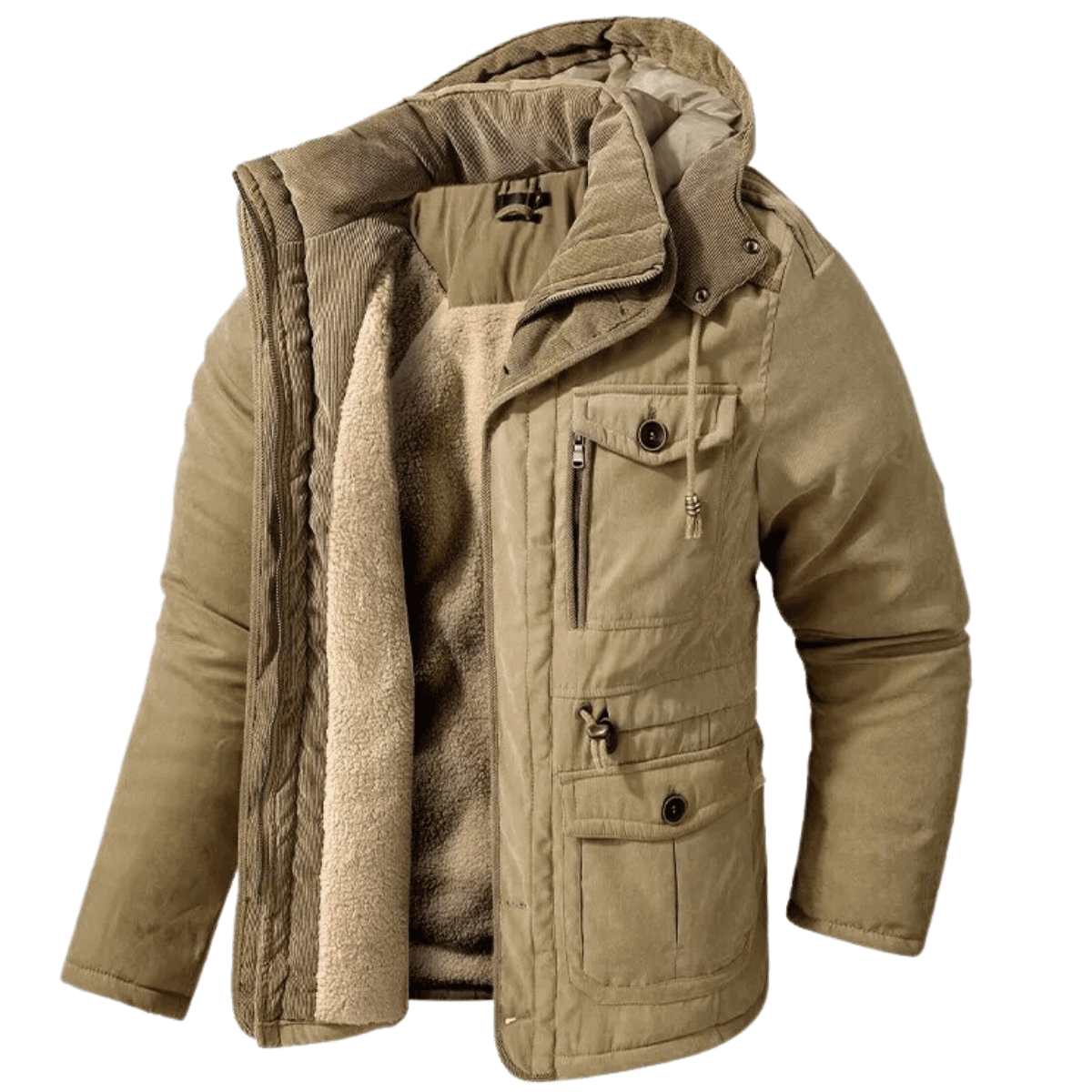 Khaki Winter Coats For Men