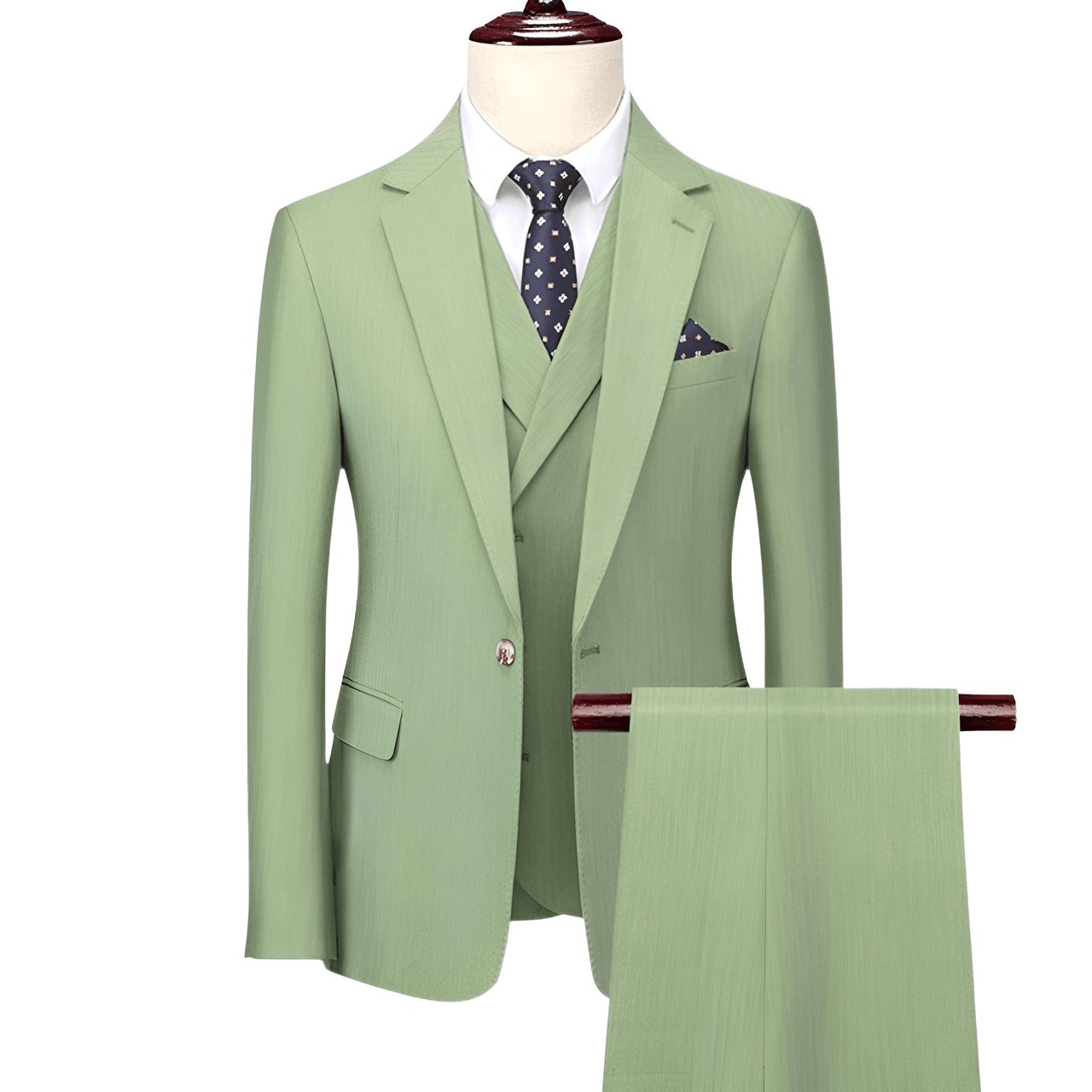 Luxurious Business Suit 3 Pieces ( Jacket + Vest + Pants ) -, suits , Drestiny , 4XL, 5XL, Australia, Canada, Dress Pants, Green, Jackets, L, Light Green, M, New Zealand, S, Suits, United Kingdom, United States, XL, XXL, XXXL , Drestiny , www.shopdrestiny.com