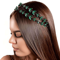 Thumbnail for Luxury Green Crystal Headband -, Headbands , Drestiny , Australia, Canada, Dark Green, Gender_Women, Green, Headbands, New Zealand, United Kingdom, United States , Drestiny , www.shopdrestiny.com