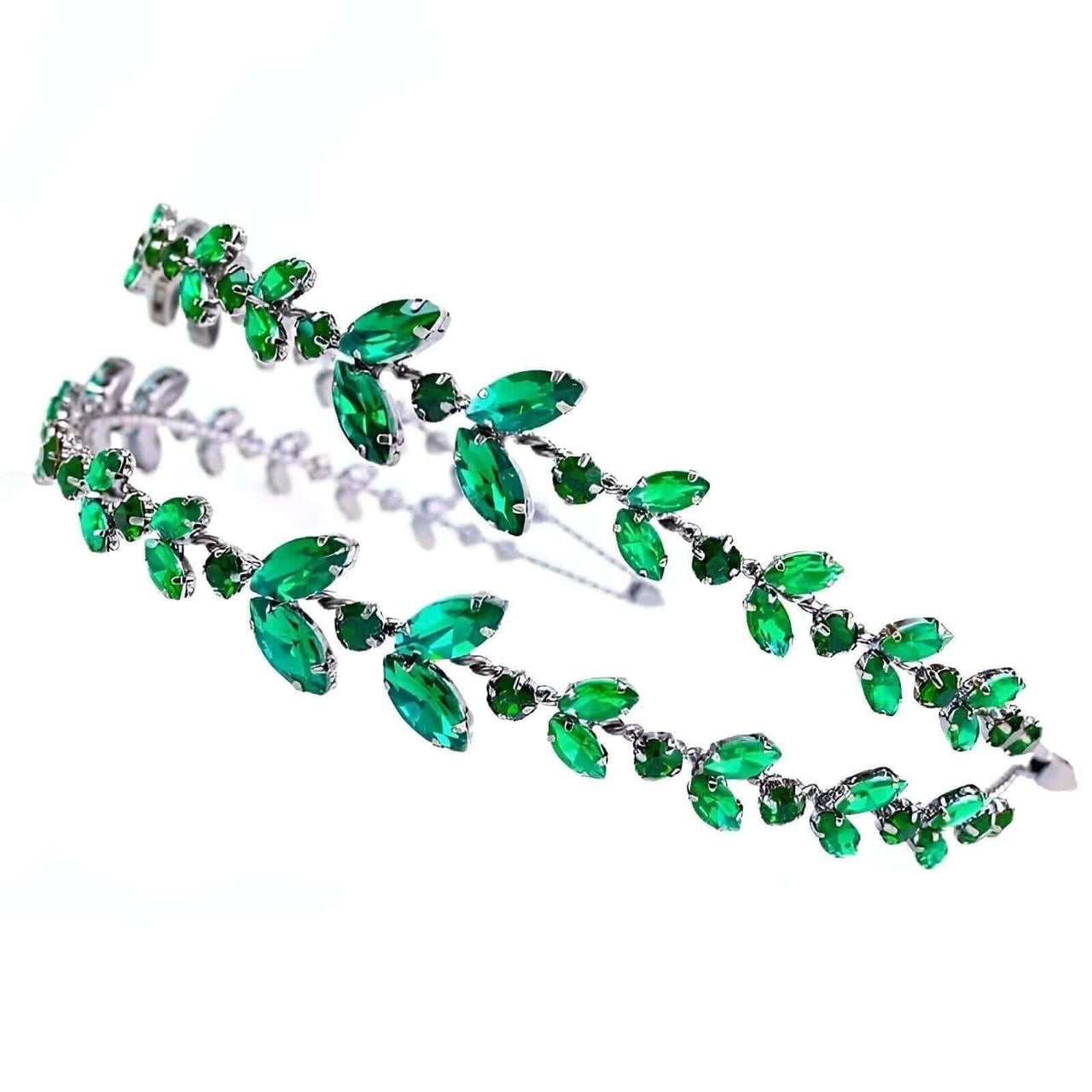 Luxury Green Crystal Headband -, Headbands , Drestiny , Australia, Canada, Dark Green, Gender_Women, Green, Headbands, New Zealand, United Kingdom, United States , Drestiny , www.shopdrestiny.com