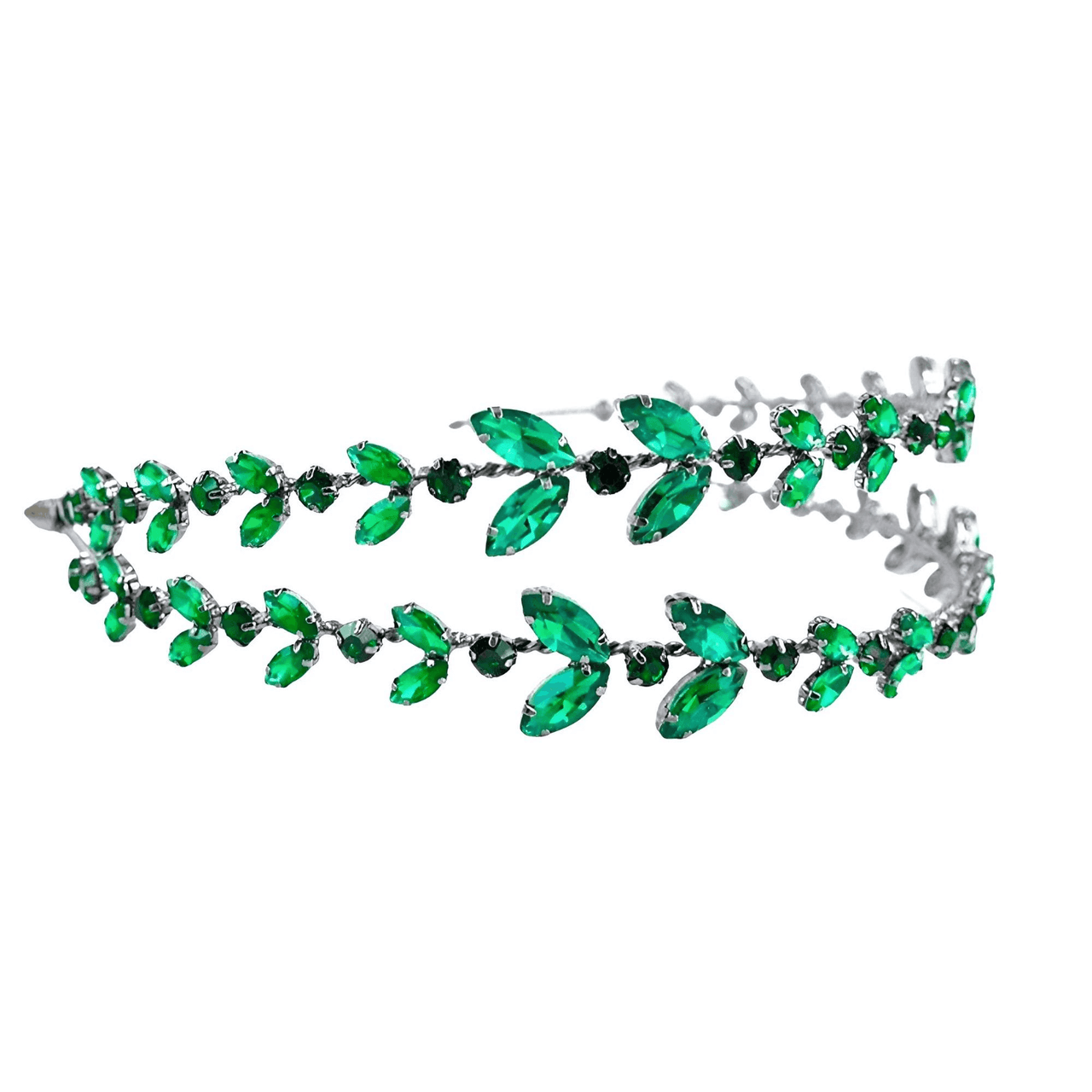 Luxury Green Crystal Headband -, Headbands , Drestiny , Australia, Canada, Dark Green, Gender_Women, Green, Headbands, New Zealand, United Kingdom, United States , Drestiny , www.shopdrestiny.com