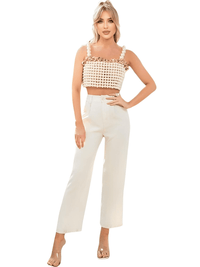 Thumbnail for Luxury White Pearl Crop Top with Gold Metal Chain -, Crop Top , Drestiny , Australia, Crop Tops, Dress Shirts, Gold, New Zealand, Sleeveless, United Kingdom, United States, White , Drestiny , www.shopdrestiny.com