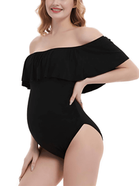 Thumbnail for Maternity Bodysuit For Photoshoot -, Bodysuits , Drestiny , Australia, Black, Bodysuits, Casual Shirts, Gender_Women, L, M, Off Shoulder, Photo Shoot Attire, S, United Kingdom, United States, XL , Drestiny , www.shopdrestiny.com