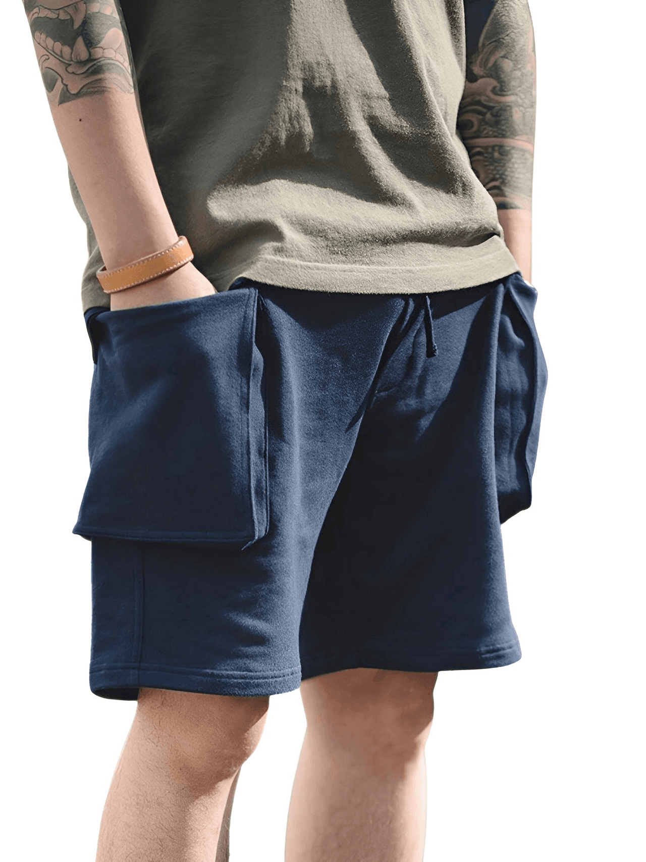 Men's Big Pocket P44 Navy Cargo Jogger Shorts -, Shorts , Drestiny , Australia, Dark Blue, L, M, Navy, New Zealand, S, Shorts, United Kingdom, United States, XL, XXL, XXXL , Drestiny , www.shopdrestiny.com