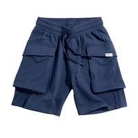 Thumbnail for Men's Big Pocket P44 Navy Cargo Jogger Shorts -, Shorts , Drestiny , Australia, Dark Blue, L, M, Navy, New Zealand, S, Shorts, United Kingdom, United States, XL, XXL, XXXL , Drestiny , www.shopdrestiny.com