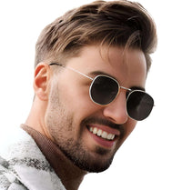 Thumbnail for Men's Classic Square Sunglasses -, Sunglasses , Drestiny , Australia, Black, Canada, Gender_Men, Gold, Grey, New Zealand, Silver, Sunglasses, United Kingdom, United States , Drestiny , www.shopdrestiny.com