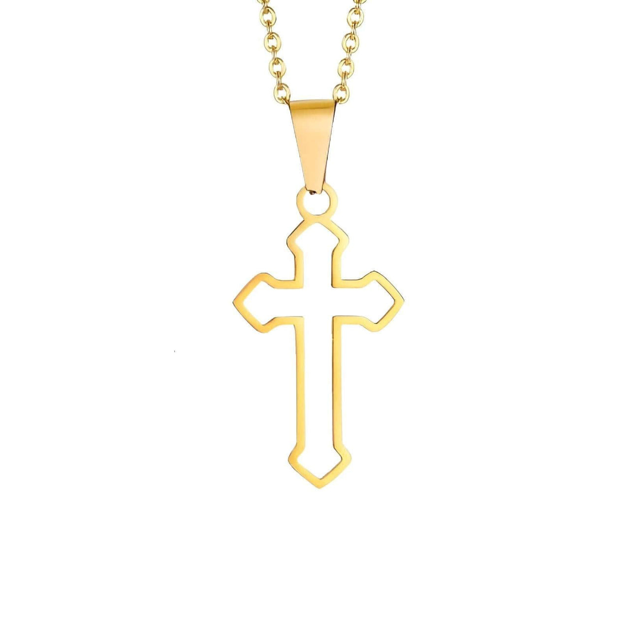 Men's Cross Pendant Necklace - Stainless Steel! -, Necklaces , Drestiny , Australia, Black, Canada, Gender_Men, Gold, Necklaces, New Zealand, Silver, United Kingdom, United States , Drestiny , www.shopdrestiny.com