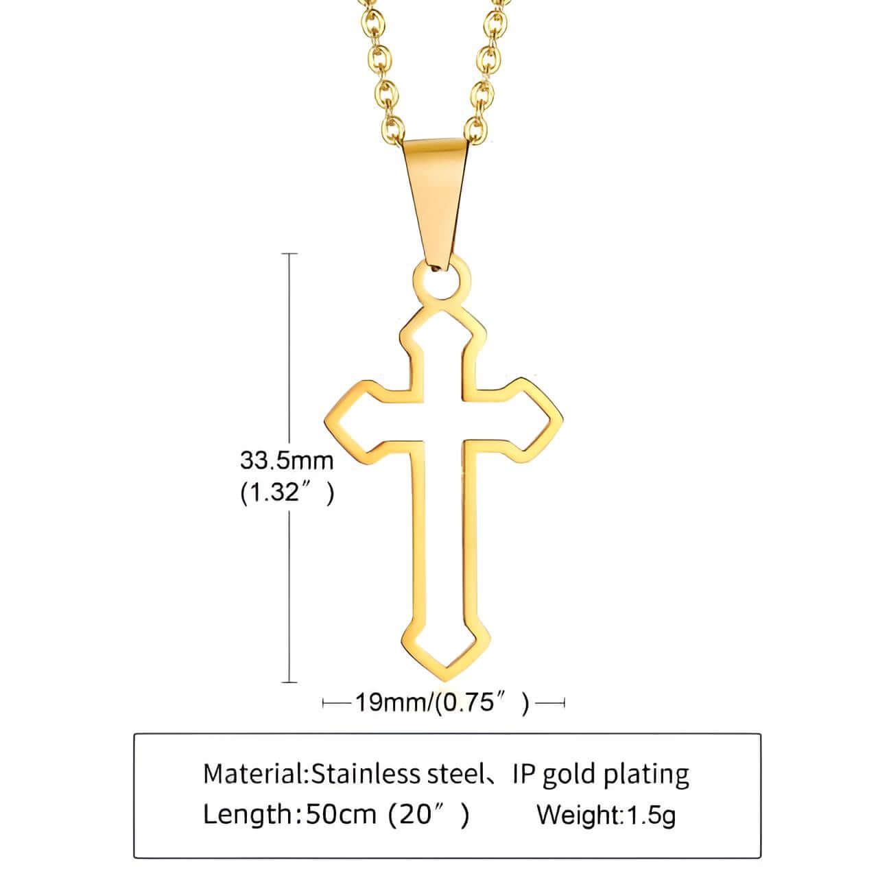 Men's Cross Pendant Necklace - Stainless Steel! -, Necklaces , Drestiny , Australia, Black, Canada, Gender_Men, Gold, Necklaces, New Zealand, Silver, United Kingdom, United States , Drestiny , www.shopdrestiny.com