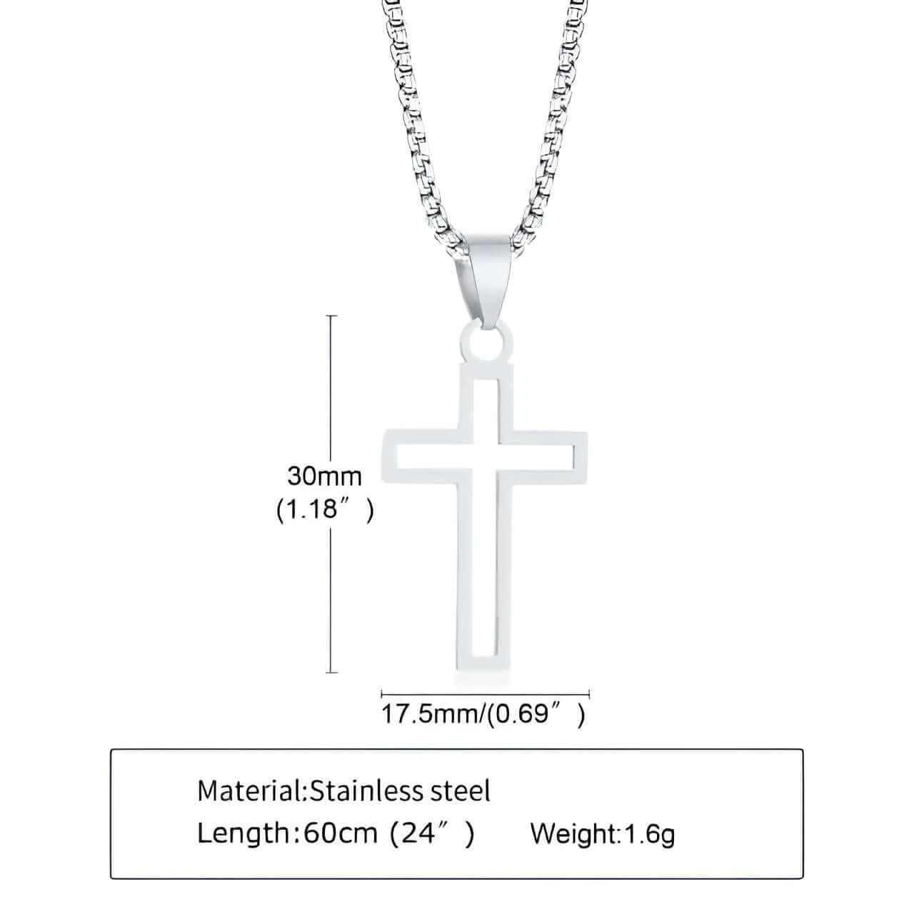 Men's Cross Pendant Necklace - Stainless Steel! -, Necklaces , Drestiny , Australia, Black, Canada, Gender_Men, Gold, Necklaces, New Zealand, Silver, United Kingdom, United States , Drestiny , www.shopdrestiny.com