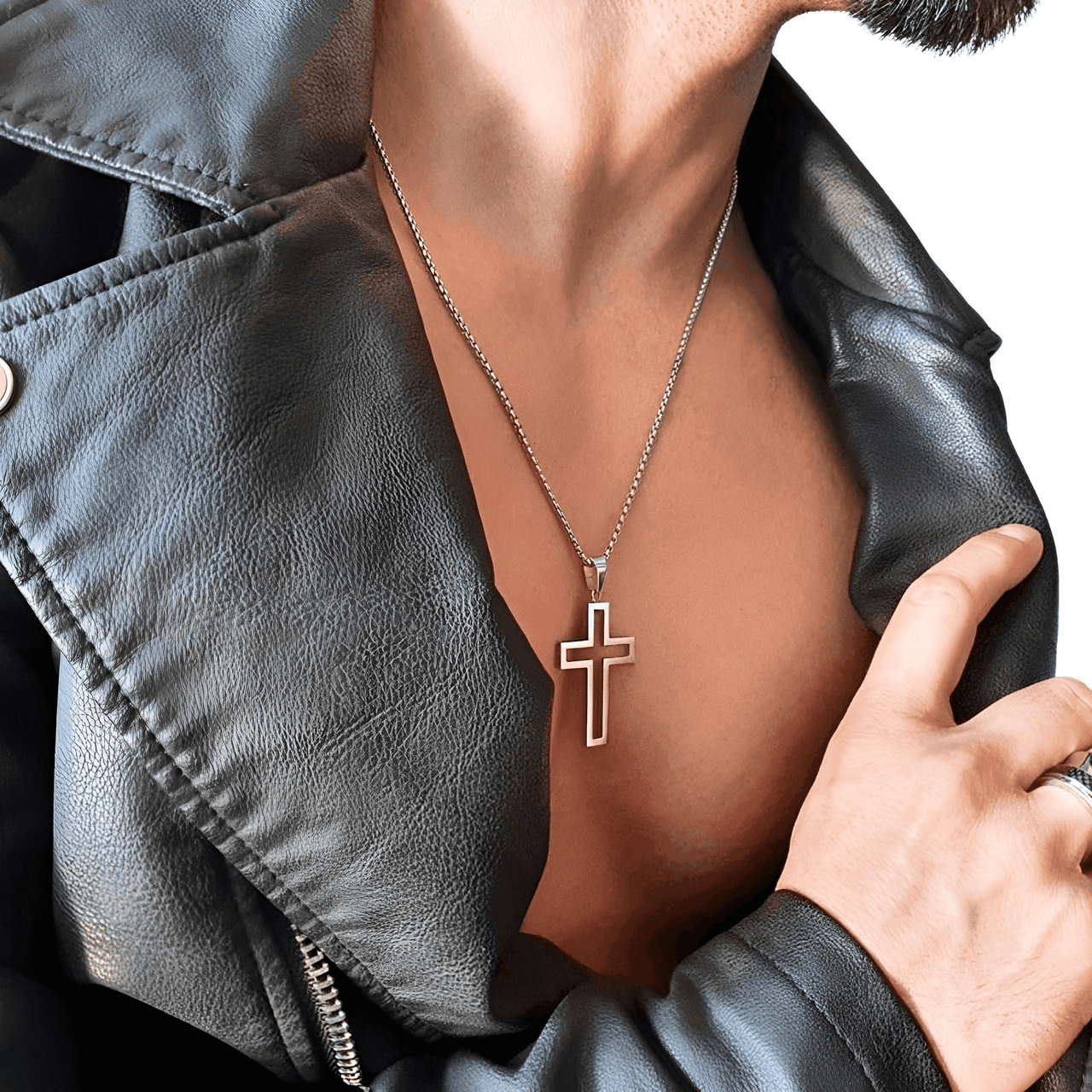 Men's Cross Pendant Necklace - Stainless Steel! -, Necklaces , Drestiny , Australia, Black, Canada, Gender_Men, Gold, Necklaces, New Zealand, Silver, United Kingdom, United States , Drestiny , www.shopdrestiny.com