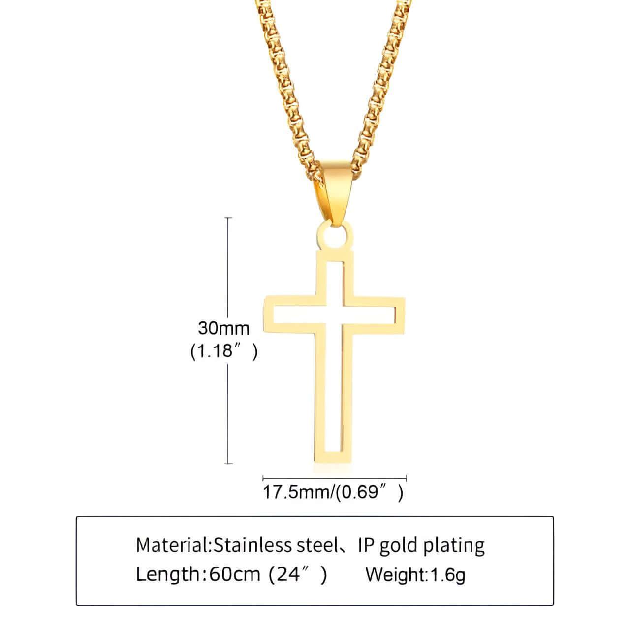 Men's Cross Pendant Necklace - Stainless Steel! -, Necklaces , Drestiny , Australia, Black, Canada, Gender_Men, Gold, Necklaces, New Zealand, Silver, United Kingdom, United States , Drestiny , www.shopdrestiny.com