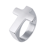 Thumbnail for Men's Cross Ring -, Rings , Drestiny , 10, 11, 12, 8, 9, Australia, Black, Canada, Gender_Men, Gold, New Zealand, Rings, Silver, United Kingdom, United States , Drestiny , www.shopdrestiny.com