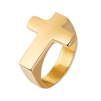 Thumbnail for Men's Cross Ring -, Rings , Drestiny , 10, 11, 12, 8, 9, Australia, Black, Canada, Gender_Men, Gold, New Zealand, Rings, Silver, United Kingdom, United States , Drestiny , www.shopdrestiny.com