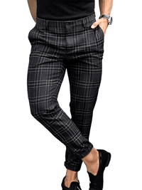 Thumbnail for Men's Fashion Plaid Printed Pencil Pants -, Pants , Drestiny , Australia, Black, Casual Pants, Grey, Khaki, L, Light Blue, M, New Zealand, S, United Kingdom, United States, XL, XXL, XXXL , Drestiny , www.shopdrestiny.com