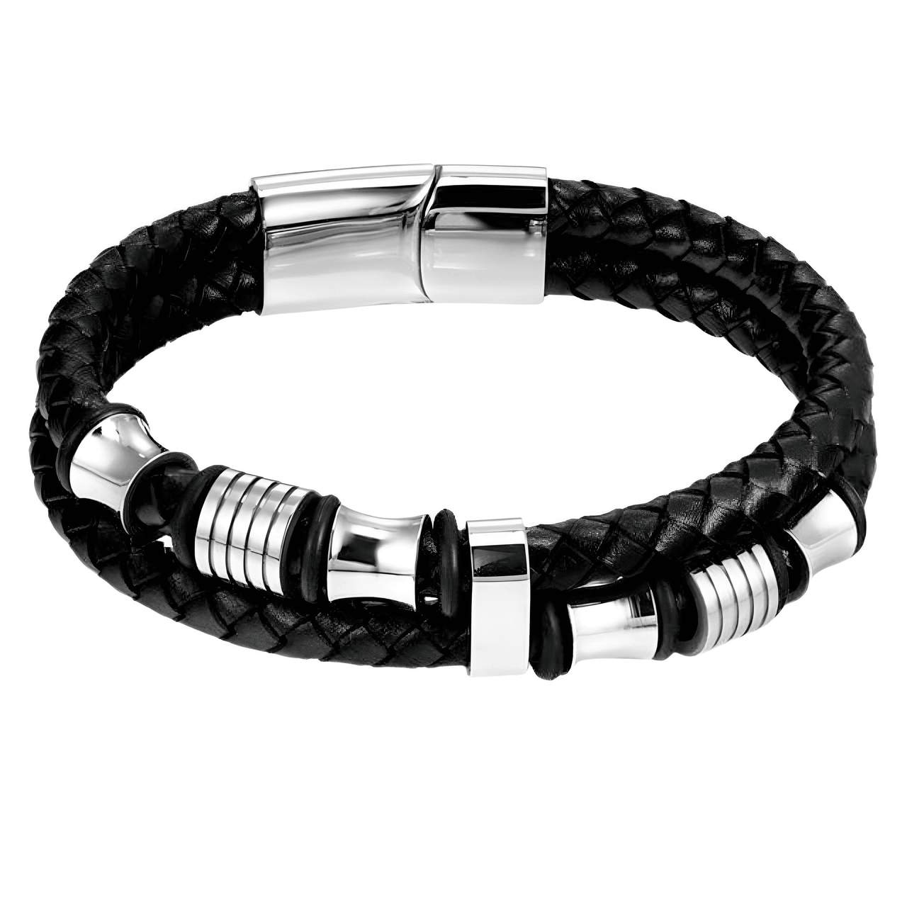 Men's Genuine Leather Double Rope Bracelet -, Bracelet , Drestiny , Australia, Black, Bracelets, Canada, Gender_Men, Gold, New Zealand, Silver, United Kingdom, United States , Drestiny , www.shopdrestiny.com