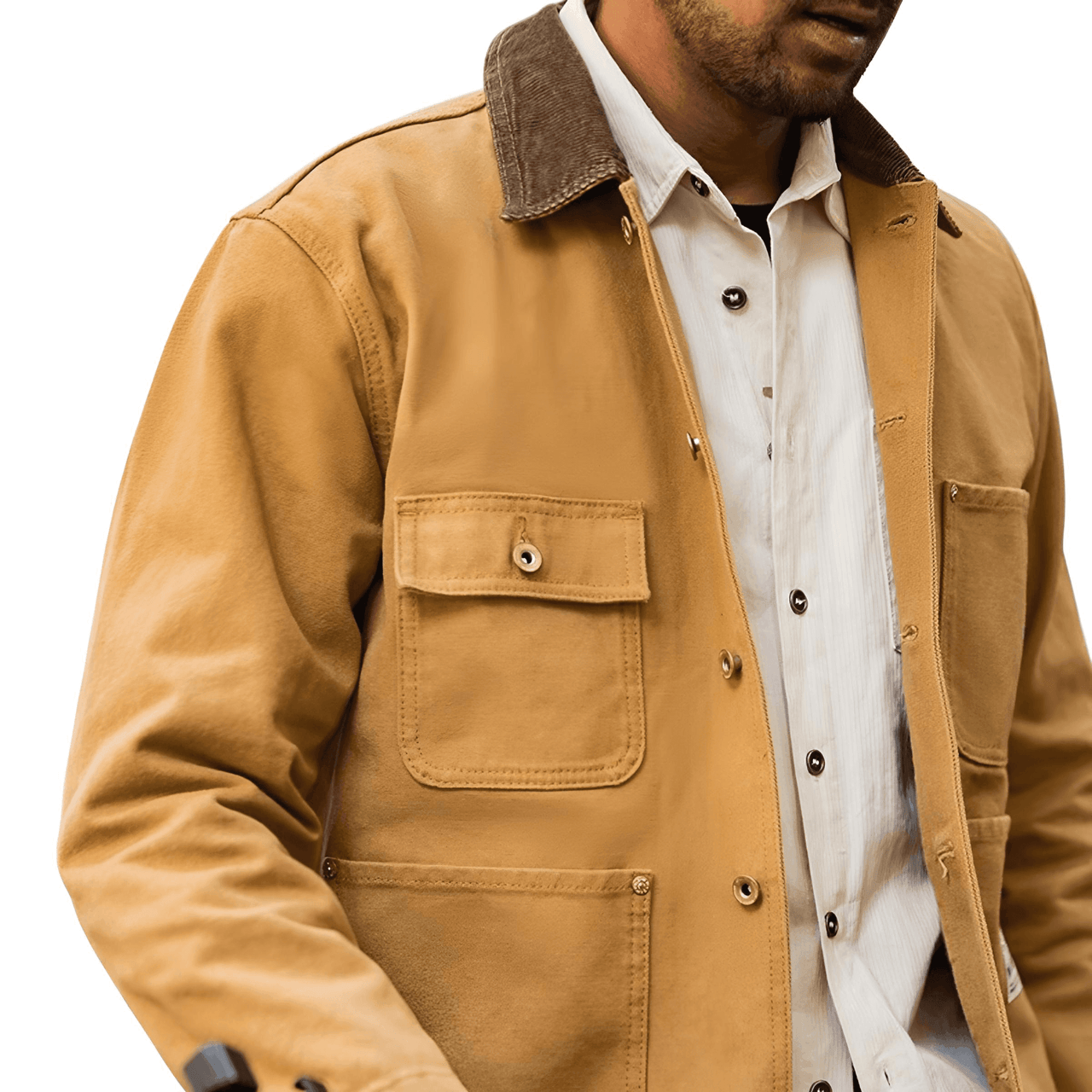 Men's Heavyweight Michigan Chore Coat -, Coats , Drestiny , Australia, Canada, Coats, Jackets, Light Brown, New Zealand, United Kingdom, United States, Yellow , Drestiny , www.shopdrestiny.com