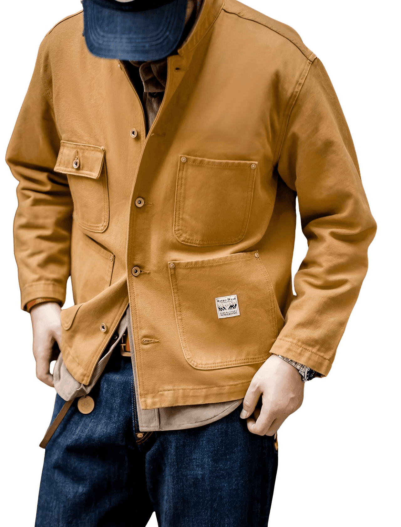 Men's Heavyweight Michigan Chore Coat -, Coats , Drestiny , Australia, Canada, Coats, Jackets, Light Brown, New Zealand, United Kingdom, United States, Yellow , Drestiny , www.shopdrestiny.com