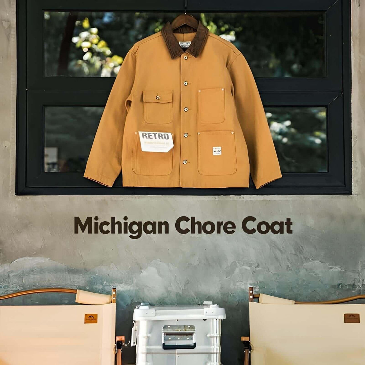 Men's Heavyweight Michigan Chore Coat -, Coats , Drestiny , Australia, Canada, Coats, Jackets, Light Brown, New Zealand, United Kingdom, United States, Yellow , Drestiny , www.shopdrestiny.com