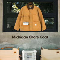 Thumbnail for Men's Heavyweight Michigan Chore Coat -, Coats , Drestiny , Australia, Canada, Coats, Jackets, Light Brown, New Zealand, United Kingdom, United States, Yellow , Drestiny , www.shopdrestiny.com