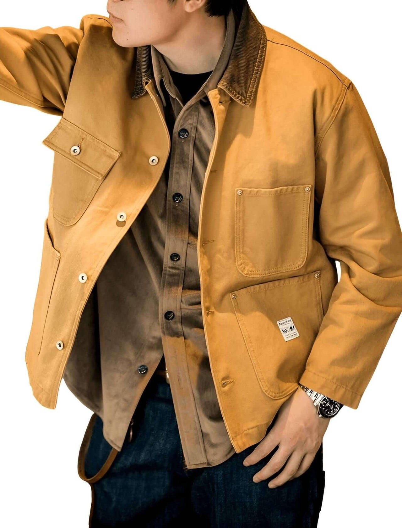 Men's Heavyweight Michigan Chore Coat -, Coats , Drestiny , Australia, Canada, Coats, Jackets, Light Brown, New Zealand, United Kingdom, United States, Yellow , Drestiny , www.shopdrestiny.com