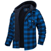 Thumbnail for Men's Hooded Flannel Jacket -, Jacket , Drestiny , 4XL, Australia, Black, Blue, Brown, Coats, Grey, Jackets, L, M, Navy, Red, United Kingdom, United States, White, XL, XXL, XXXL , Drestiny , www.shopdrestiny.com