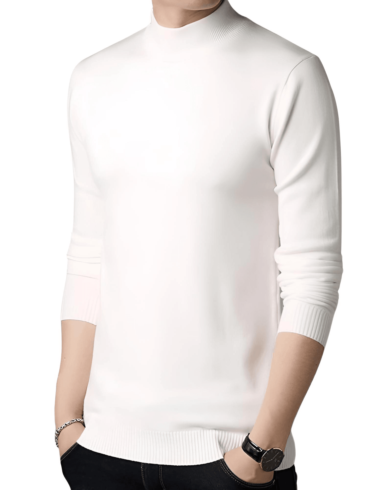 Men's Mock Neck Sweater -, Sweater , Drestiny , 4XL, Beige, Black, Dark Red, Grey, L, Light Grey, M, New Zealand, Pullovers, Sweaters, Turtlenecks, United Kingdom, United States, White, XL, XXL, XXXL , Drestiny , www.shopdrestiny.com